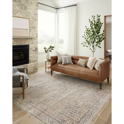 Blake BLA-04 Rug by Angela Rose x Loloi in beige, denim. Made from 100% polyester in a unique s