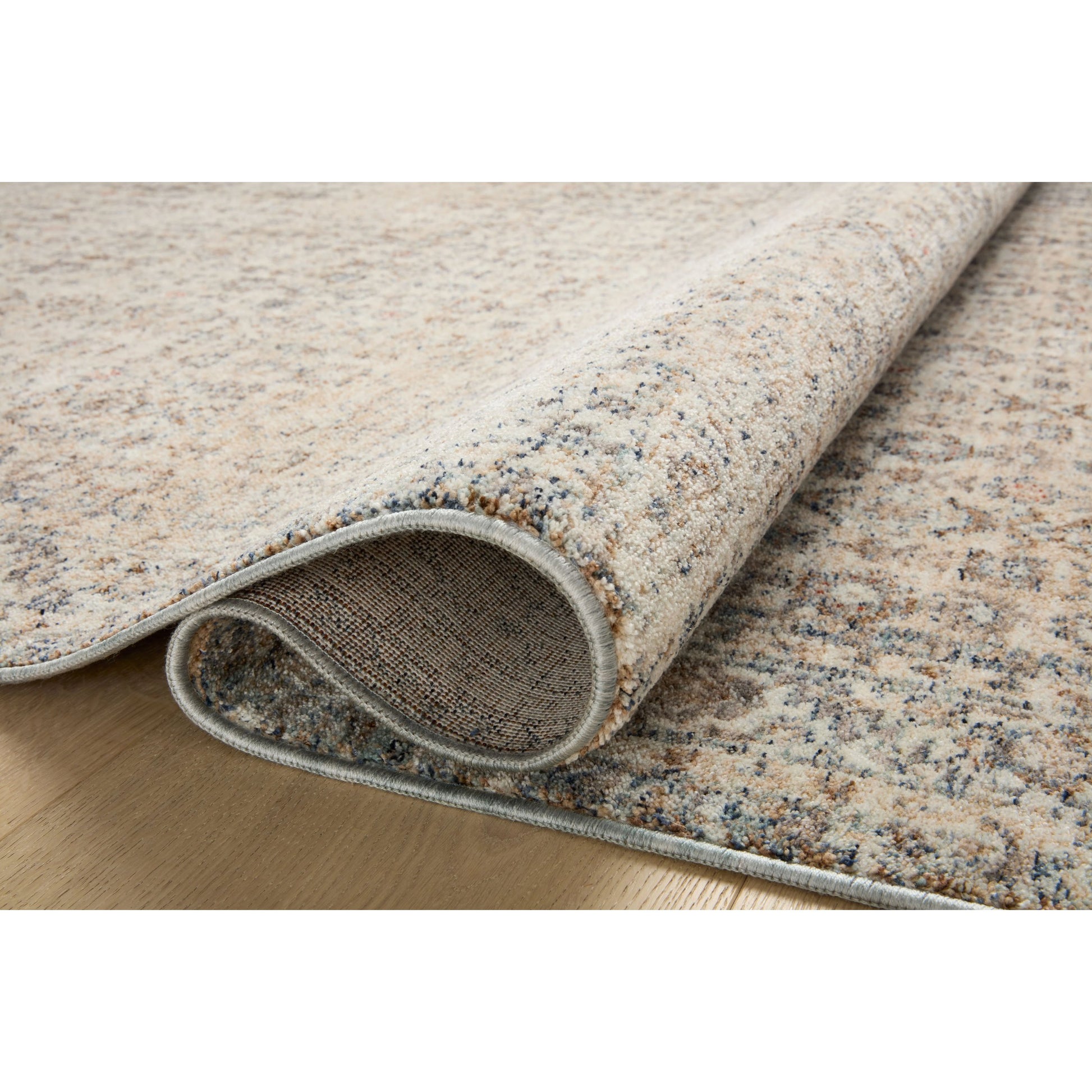 Blake BLA-04 Rug by Angela Rose x Loloi in beige, denim. Made from 100% polyester in a unique sty