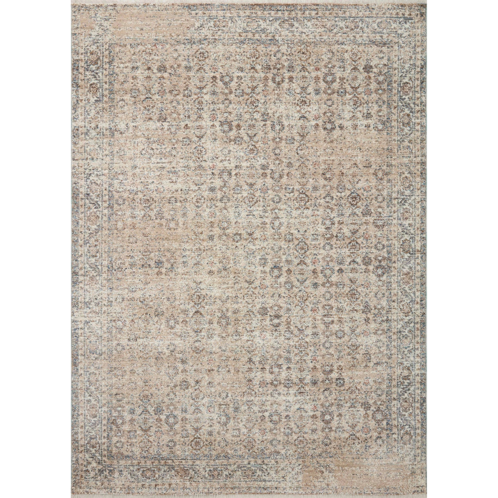 Blake BLA-04 Rug by Angela Rose x Loloi in beige, denim. Made from 100% polyester in a uniqu
