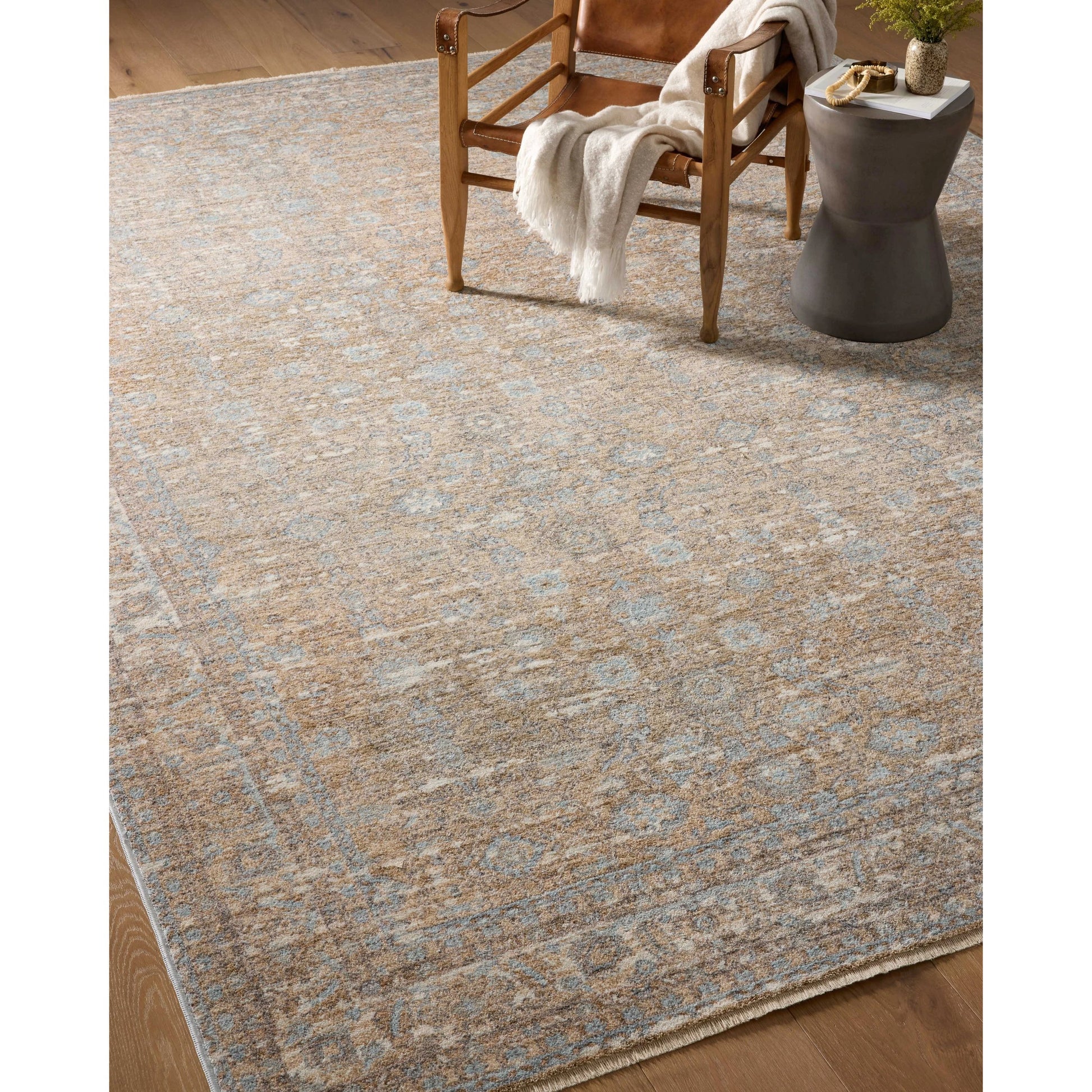 Blake BLA-05 Rug by Angela Rose x Loloi in sand, sky. Made from 100% polyester in a unique style.