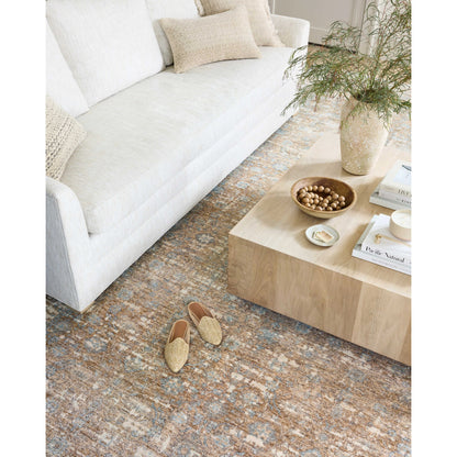 Blake BLA-05 Rug by Angela Rose x Loloi in sand, sky. Made from 100% polyester in a unique style.