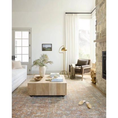 Blake BLA-05 Rug by Angela Rose x Loloi in sand, sky. Made from 100% polyester in a unique styl