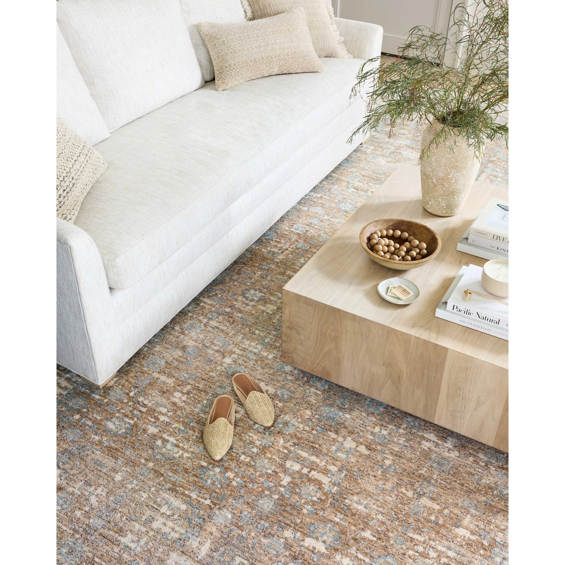 Blake BLA-05 Rug by Angela Rose x Loloi in sand, sky. Made from 100% polyester in a unique styl