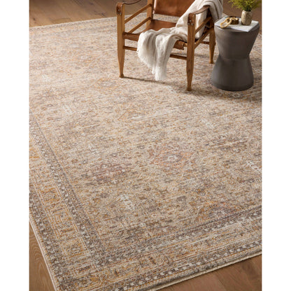 Blake BLA-06 Rug by Angela Rose x Loloi in oatmeal, spice. Made from 100% polyester in a unique style.