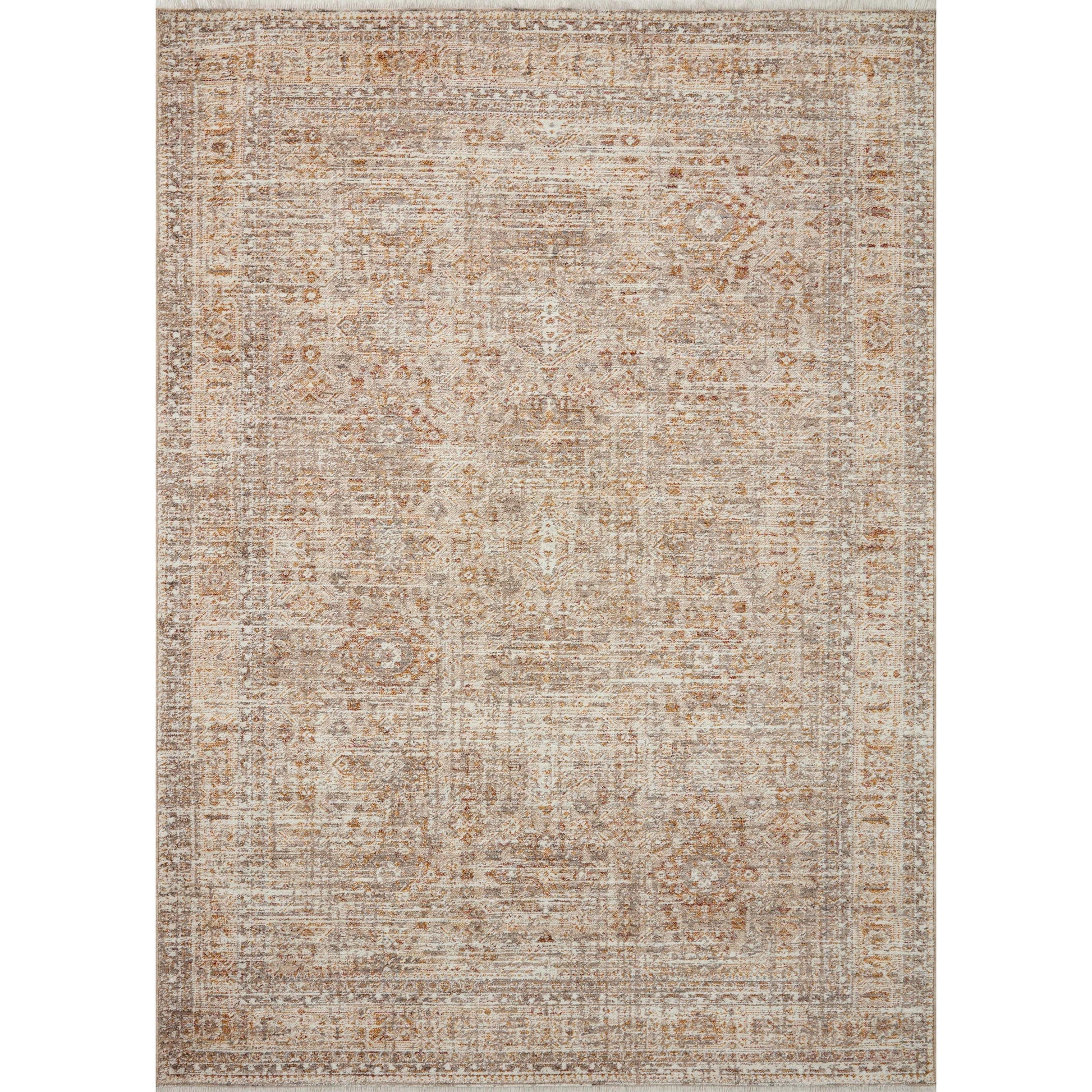 Blake BLA-06 Rug by Angela Rose x Loloi in oatmeal, spice. Made from 100% polyester in a unique style.