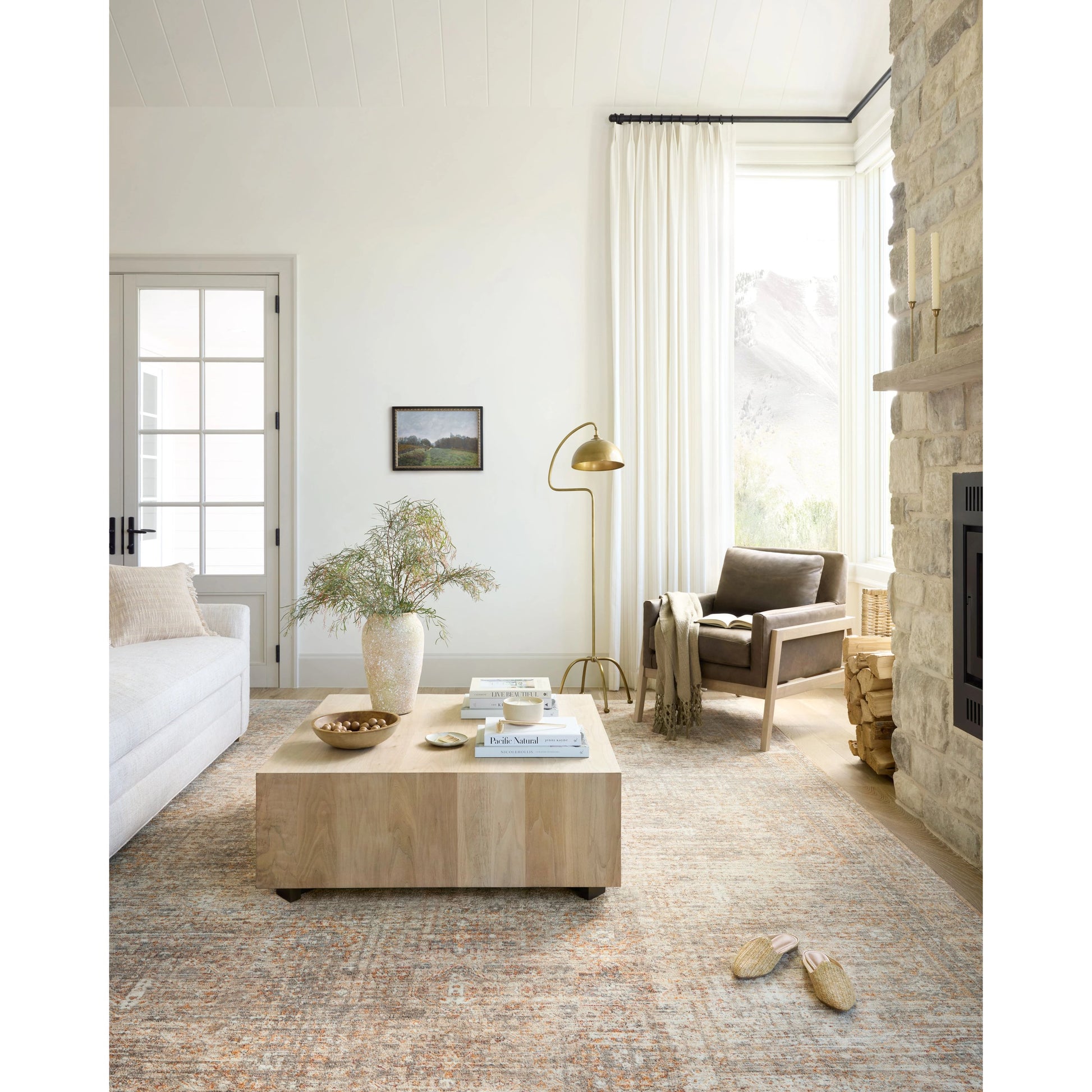 Blake BLA-06 Rug by Angela Rose x Loloi in oatmeal, spice. Made from 100% polyester in a unique