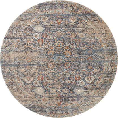 Blake BLA-07 Rug by Angela Rose x Loloi in navy, multi. Made from 100% polyester in a uni