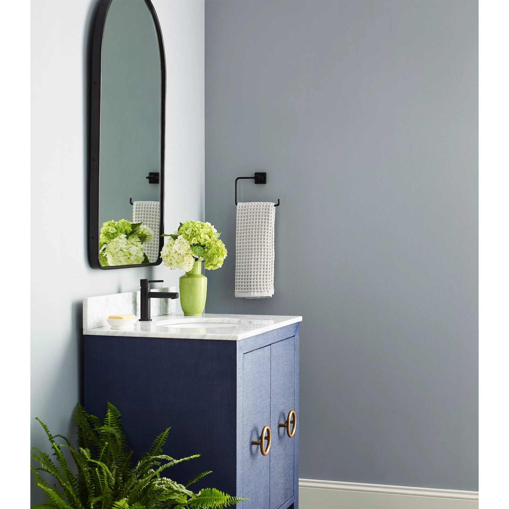 Blanche Bath Vanity by Worlds Away. Made from hardwood solids, mdf, linen, metal, marble, porcelain in a modern style.