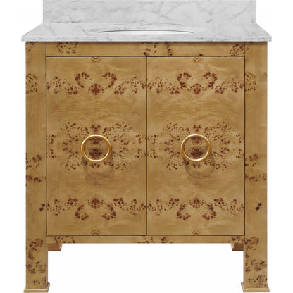 Blanche Bath Vanity by Worlds Away. Made from hardwood solids, mdf, linen, metal, marble, porcelain in a modern style.