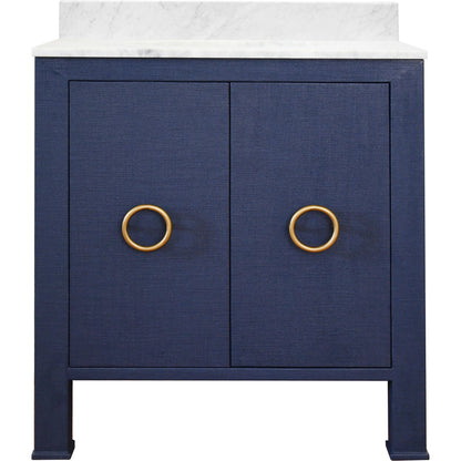 Blanche Bath Vanity by Worlds Away. Made from hardwood solids, mdf, linen, metal, marble, porcelain in a modern style.