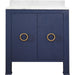 Blanche Bath Vanity by Worlds Away. Made from hardwood solids, mdf, linen, metal, marble, porcelain in a modern style.