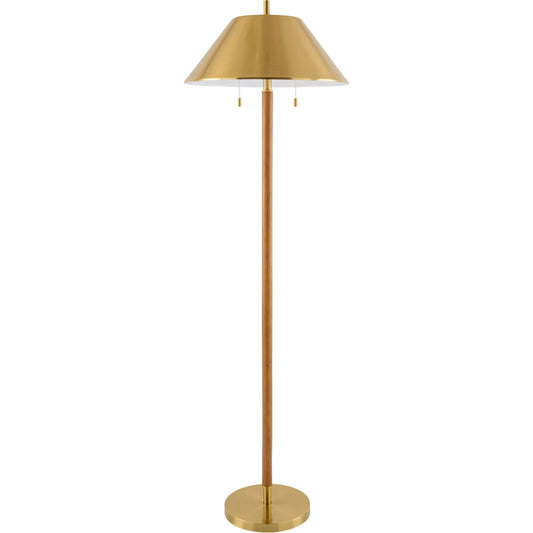 Baldor Accent Floor Lamp by Surya in metallic brass, translucent and electroplated. Made from iron, metal in a unique style.