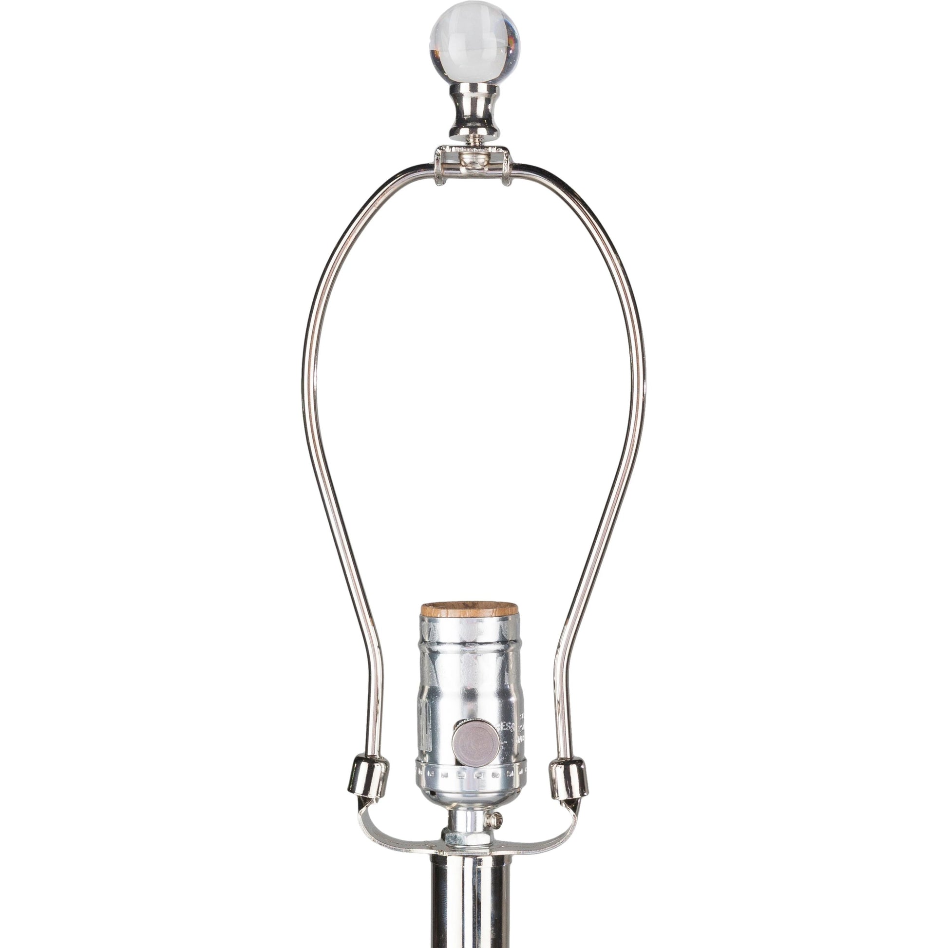 Blaine - 21516 by Surya in clear, light gray, metallic nickel and hand finished. Made from linen, polyester, concrete, acrylic, metal in a coastal style.