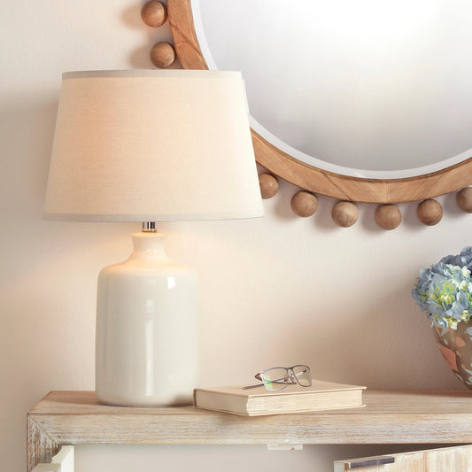 Milk Jug Table Lamp by The Livingston Collection. Made from ceramic in a cottage & farmhouse style.