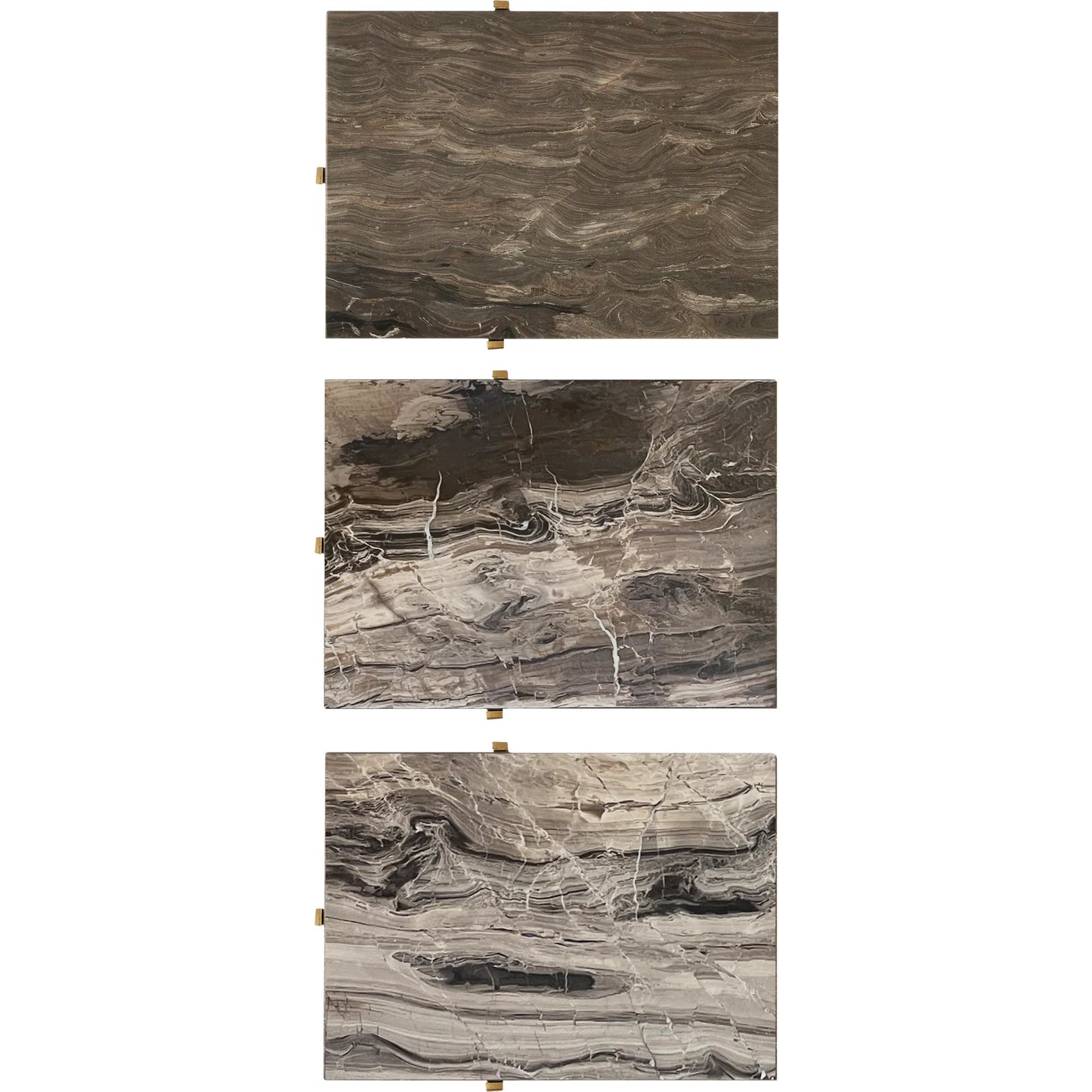 004 SI-2007741 | Additional Silo | Flying Console Table by Currey and Company in natural, gold. Made from cappuccino stone, iron in a modern style.