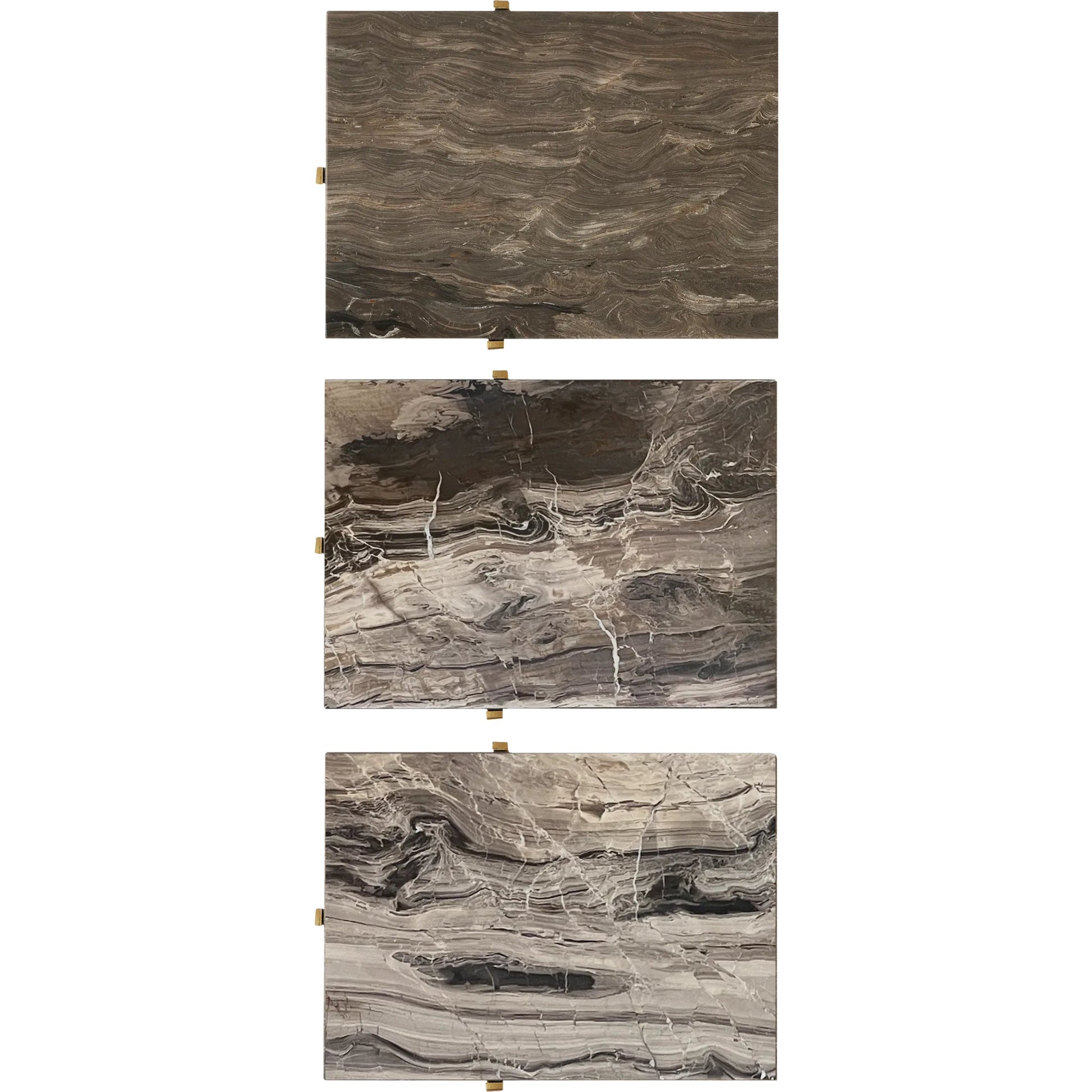 Flying Console Table by Currey and Company in natural, gold. Made from cappuccino stone, iron in a modern style.