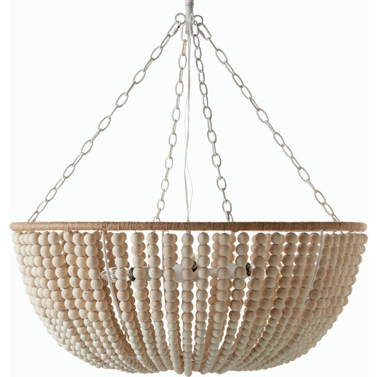 Belem Pendant - 537730 by Surya in fixture: cream, shade: cream, cord: white and paintedhand paintedmetallic. Made from iron in a cottage & farmhouse style.