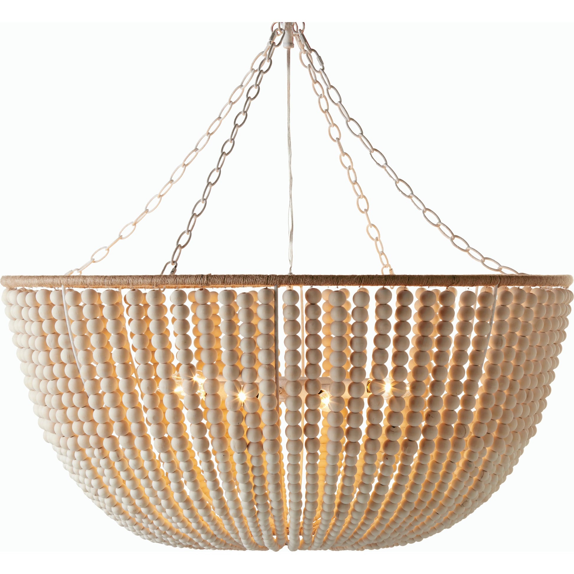 Belem Pendant - 537733 by Surya in fixture: cream, shade: cream, cord: white and paintedhand paintedmetallic. Made from iron in a cottage & farmhouse style.