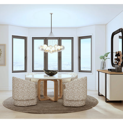 Portico Barrel Chair by A.R.T. Furniture in sienna. Made from parawood solids, foam, fabric in a modern style.