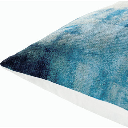 Balliano Pillow - 32055 by Livabliss in aqua, white, pale blue. Made from 100% polyester in a modern style.