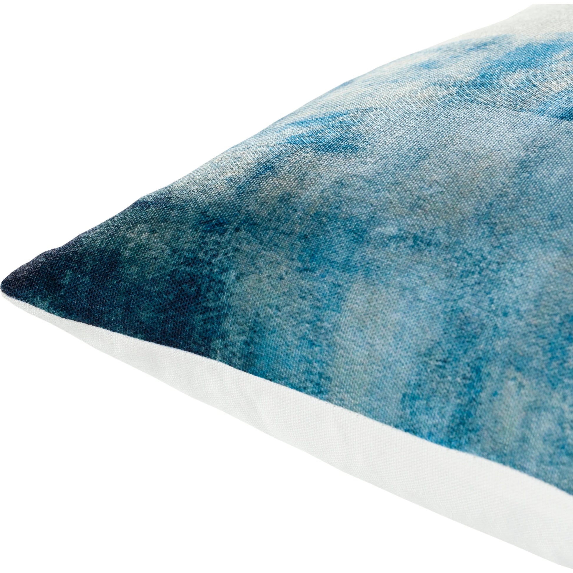 Balliano Pillow - 32055 by Livabliss in aqua, white, pale blue. Made from 100% polyester in a modern style.
