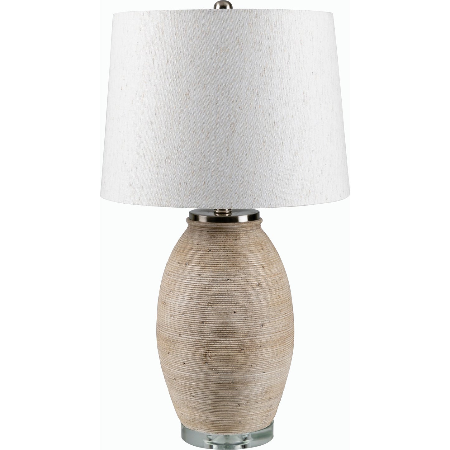 001 SI-2168133 | Primary Silo | Brillo Table Lamp - 531739 by Livabliss in coloredplated. Made from cement, linen, polyester, iron in a modern style.