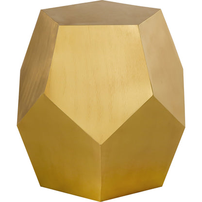 Mona Side Table by Pasargad Home in brass. Made from iron in a modern style.