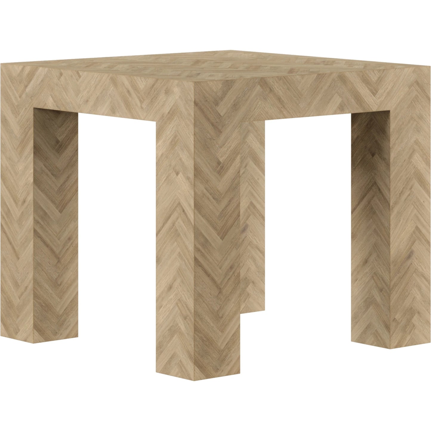 001 SI-2155777 | Primary Silo | Garrison Square End Table by A.R.T. Furniture in washed oak. Made from parawood solids with ash embossing, white oak veneers in a cottage & farmhouse style.