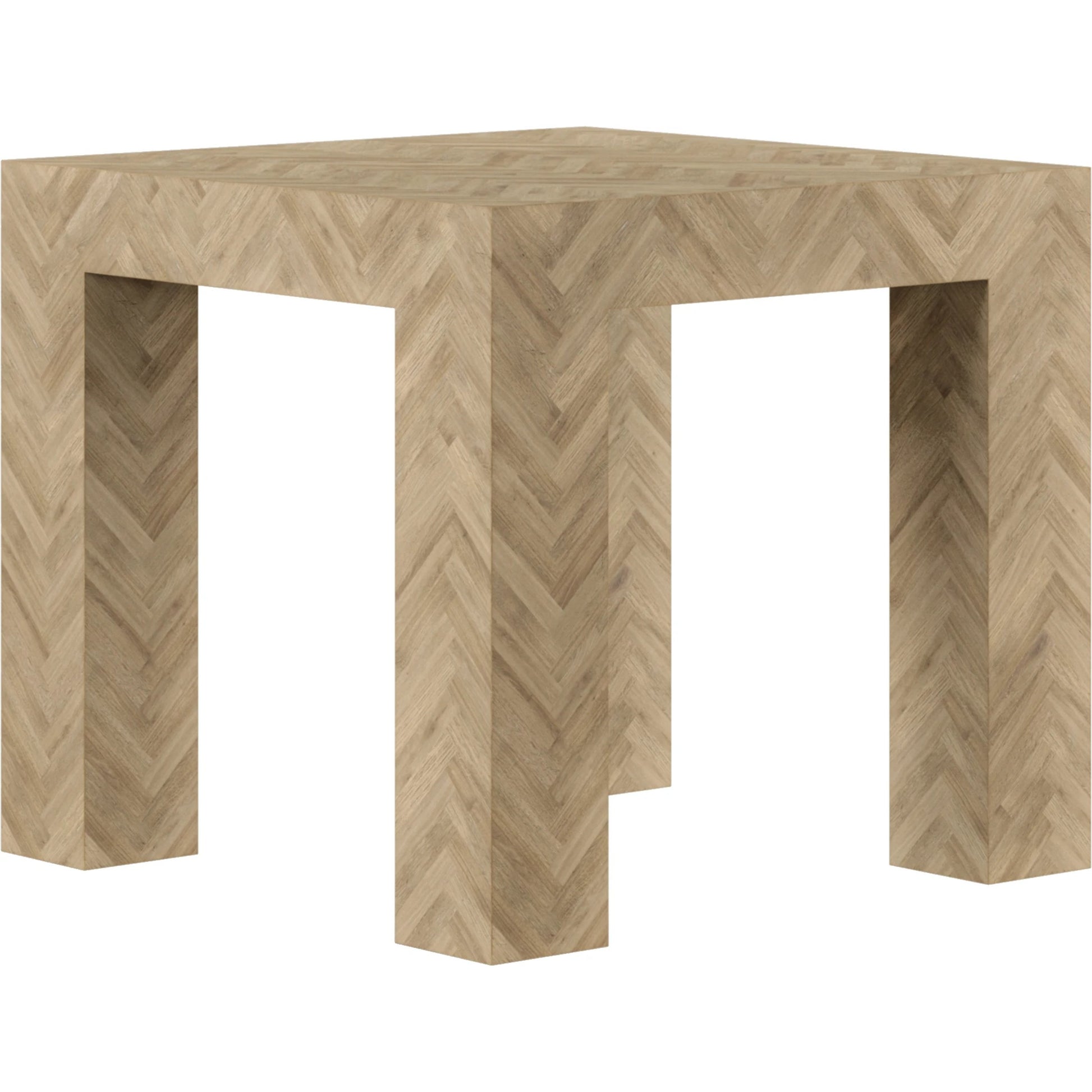Garrison Square End Table by A.R.T. Furniture in washed oak. Made from parawood solids with ash embossing, white oak veneers in a cottage & farmhouse style.