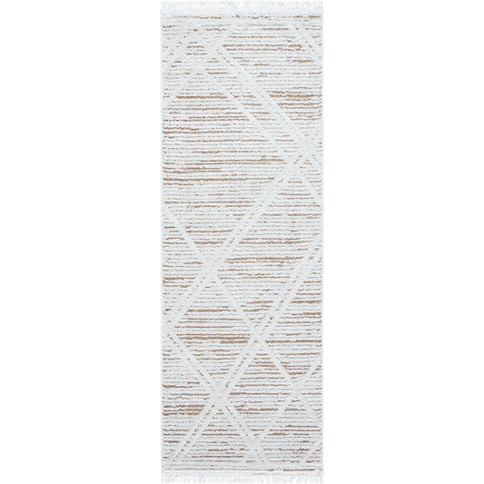 Berlin 18091 Rug by Livabliss in ivory, medium brown. Made from polypropylene, polyester in a unique style.