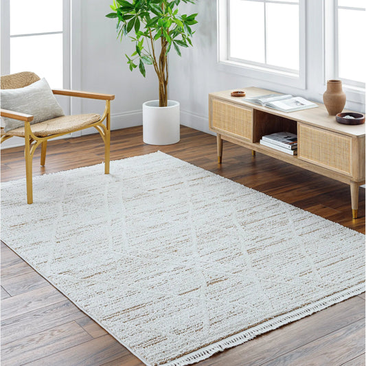 Berlin 18091 Rug by Livabliss in ivory, medium brown. Made from polypropylene, polyester in a unique style.