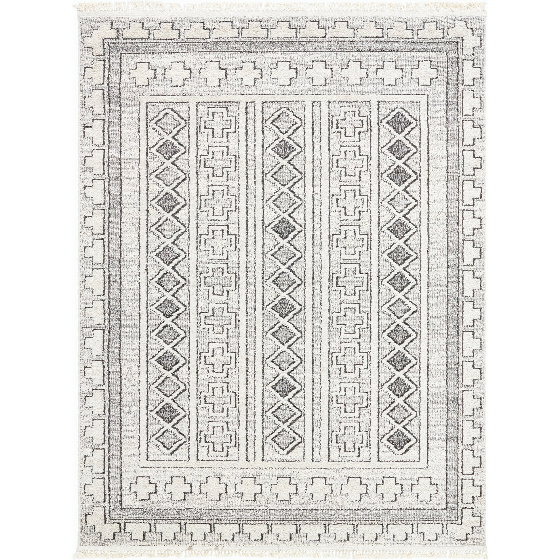 Berlin Rug - 494652 by Livabliss in ivory, black. Made from polypropylene, polyester in a unique style.