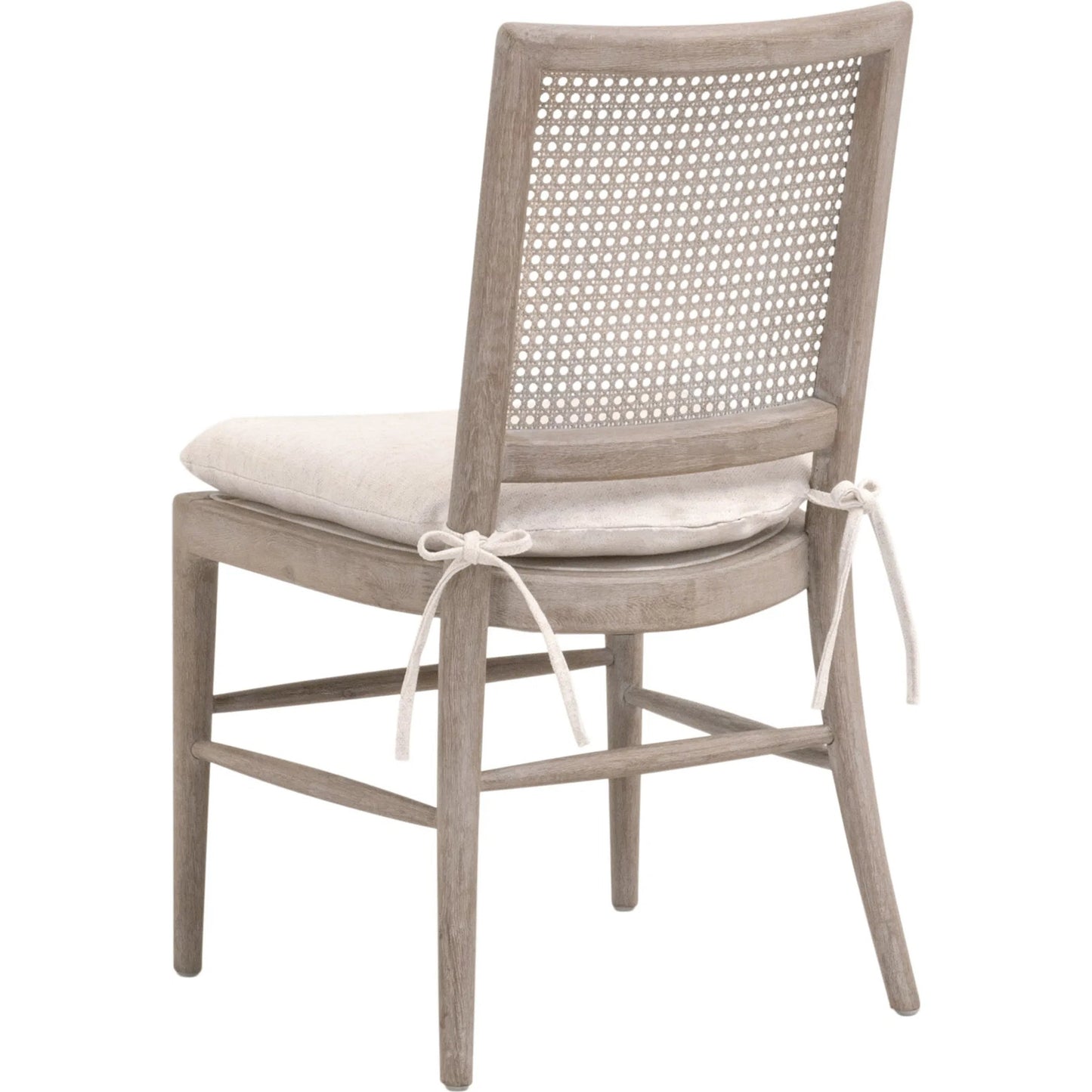 004 SI-2292622 | Additional Silo | Blume Dining Chair (Set of 2) by Essentials For Living in performance textured cream linen, natural gray oak, cane. Made from solid oak wood, cane in a transitional style.