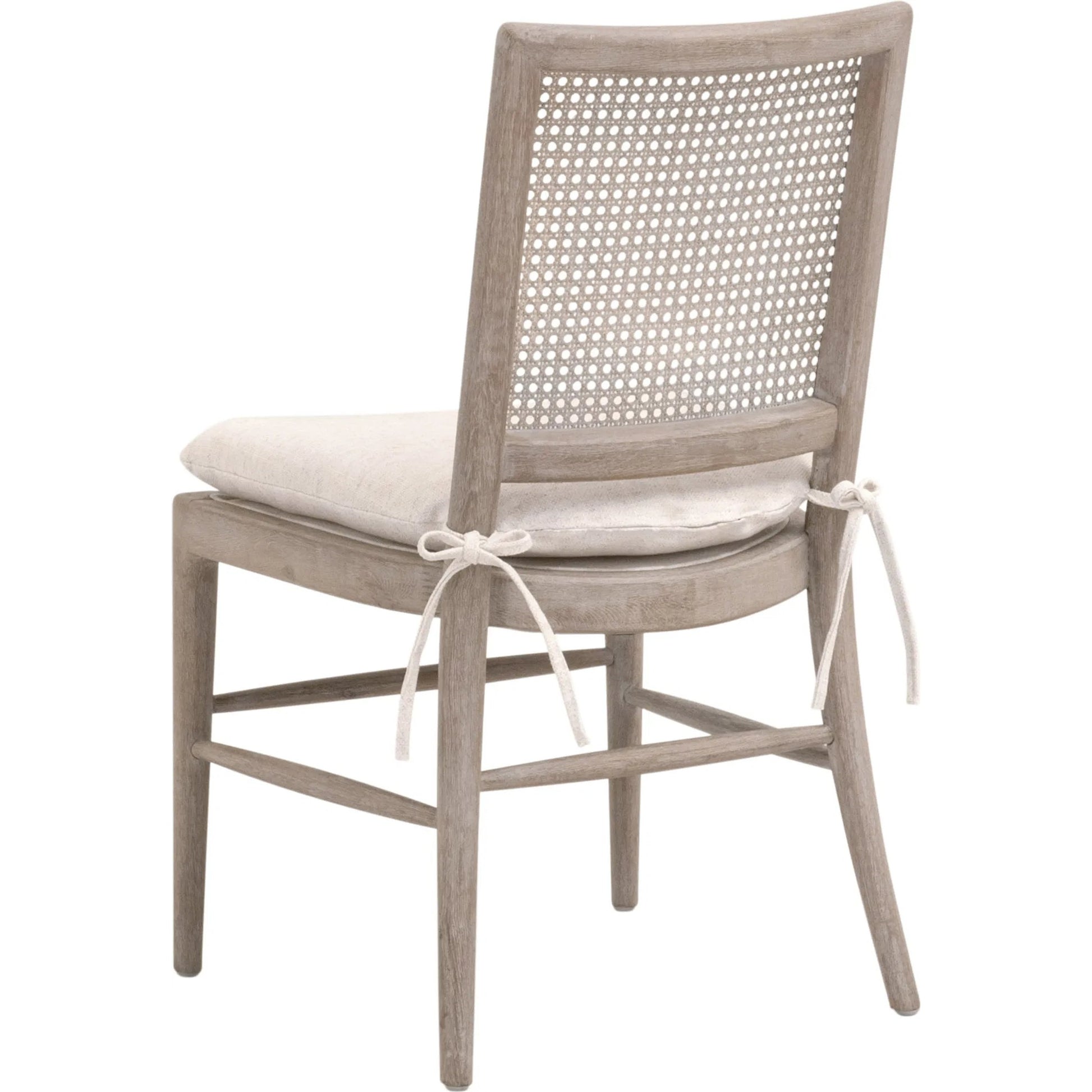 Blume Dining Chair (Set of 2) by Essentials For Living in performance textured cream linen, natural gray oak, cane. Made from solid oak wood, cane in a transitional style.
