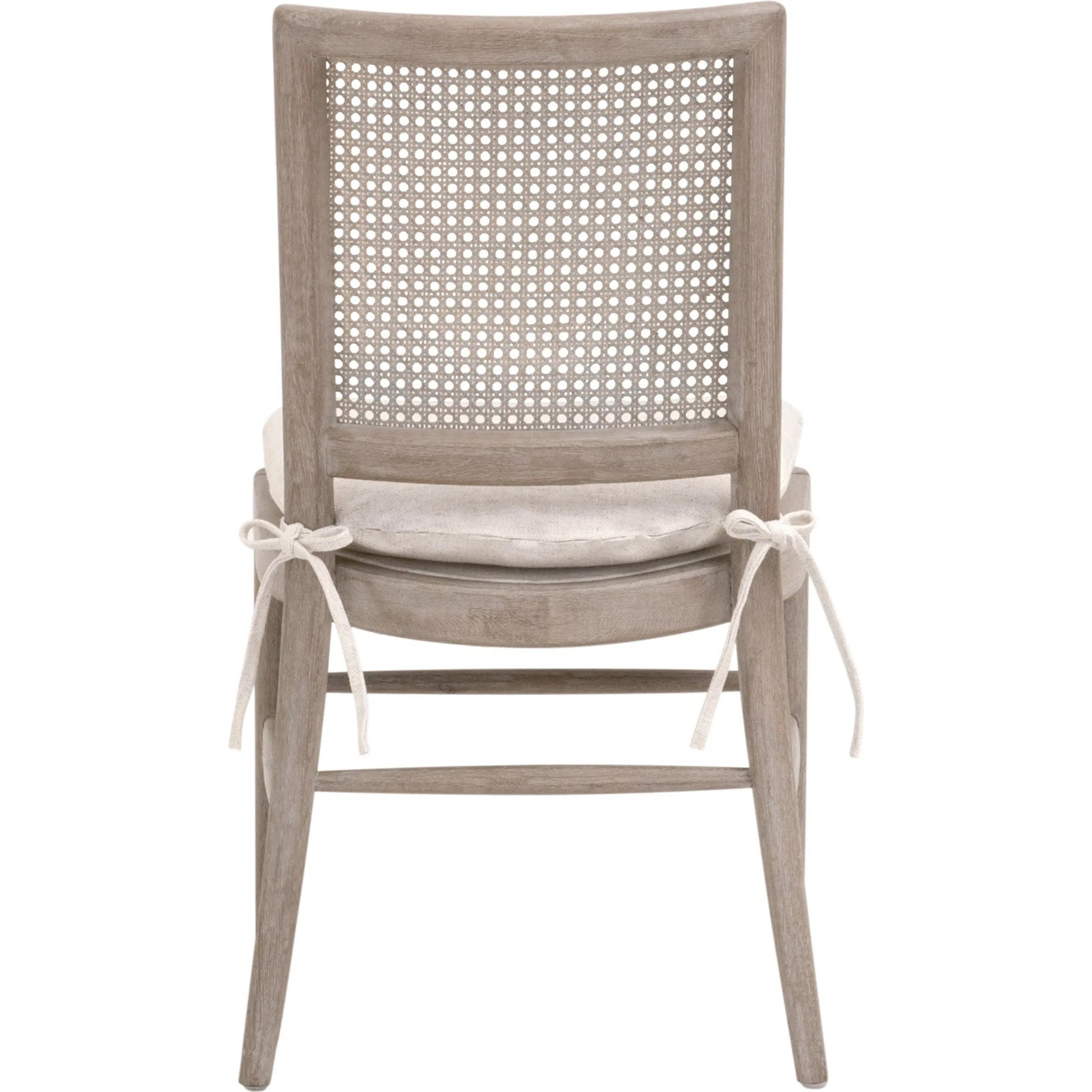 Blume Dining Chair (Set of 2) by Essentials For Living in performance textured cream linen, natural gray oak, cane. Made from solid oak wood, cane in a transitional style.