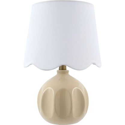 Bellune Accent Table Lamp by Livabliss in plated, glazed. Made from ceramic, linen, polyester, iron in a unique style.