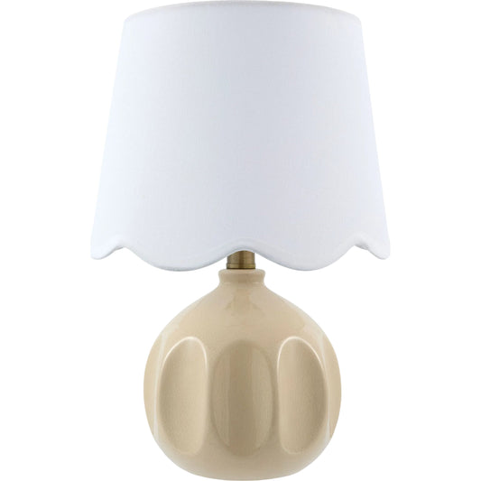 Bellune Accent Table Lamp by Livabliss in plated, glazed. Made from ceramic, linen, polyester, iron in a unique style.