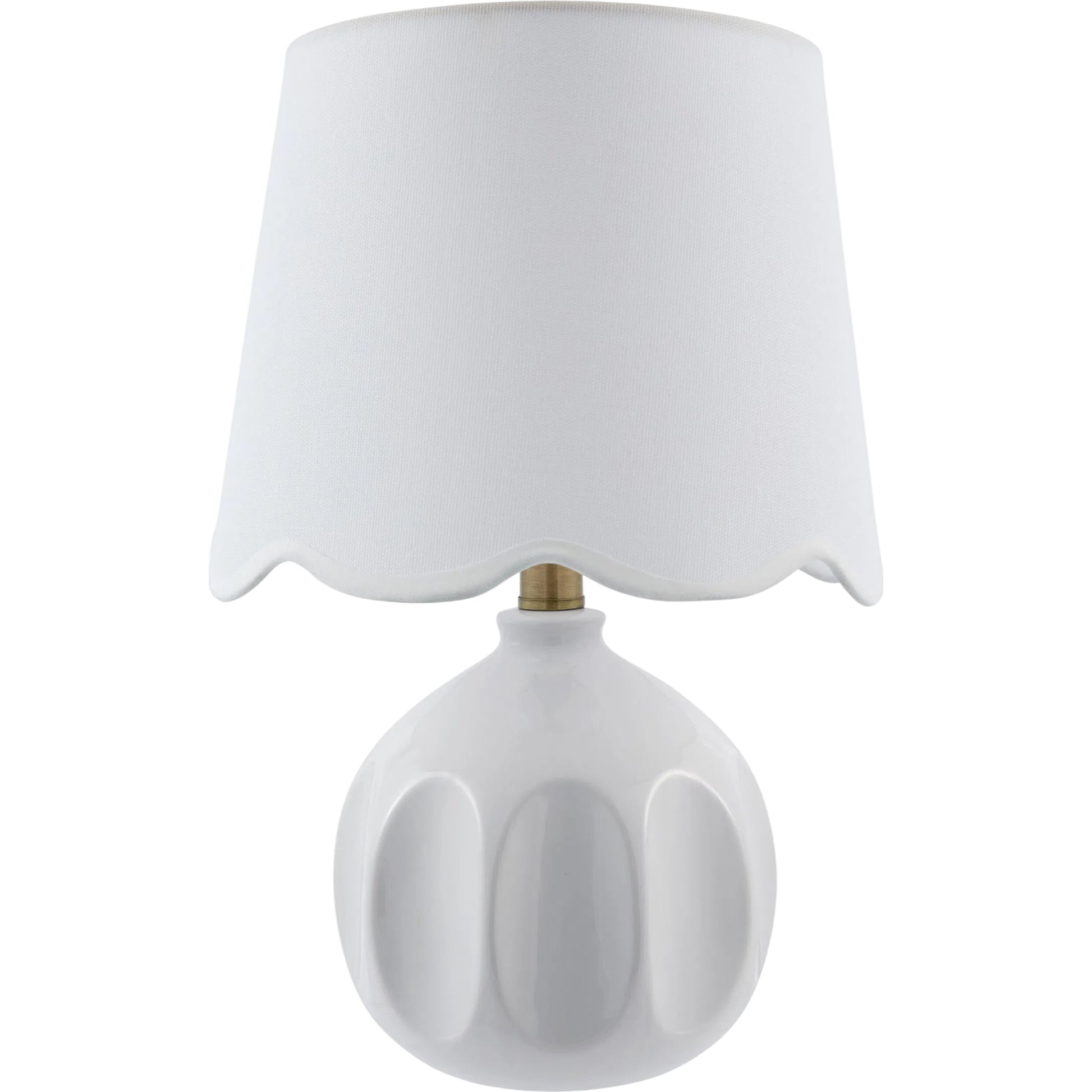 Bellune Accent Table Lamp by Livabliss in plated, glazed. Made from ceramic, linen, polyester, iron in a unique style.