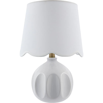 Bellune Accent Table Lamp by Livabliss in plated, glazed. Made from ceramic, linen, polyester, iron in a unique style.