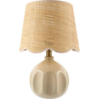 Bellune Accent Table Lamp by Livabliss in plated, glazed. Made from ceramic, jute, polyester, iron in a unique style.