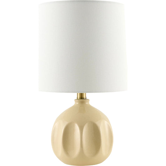 Bellune Accent Table Lamp by Livabliss in glazed, plated. Made from ceramic, linen, polyester, iron in a unique style.