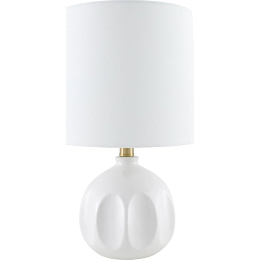 Bellune Accent Table Lamp by Livabliss in glazed, plated. Made from ceramic, linen, polyester, iron in a unique style.