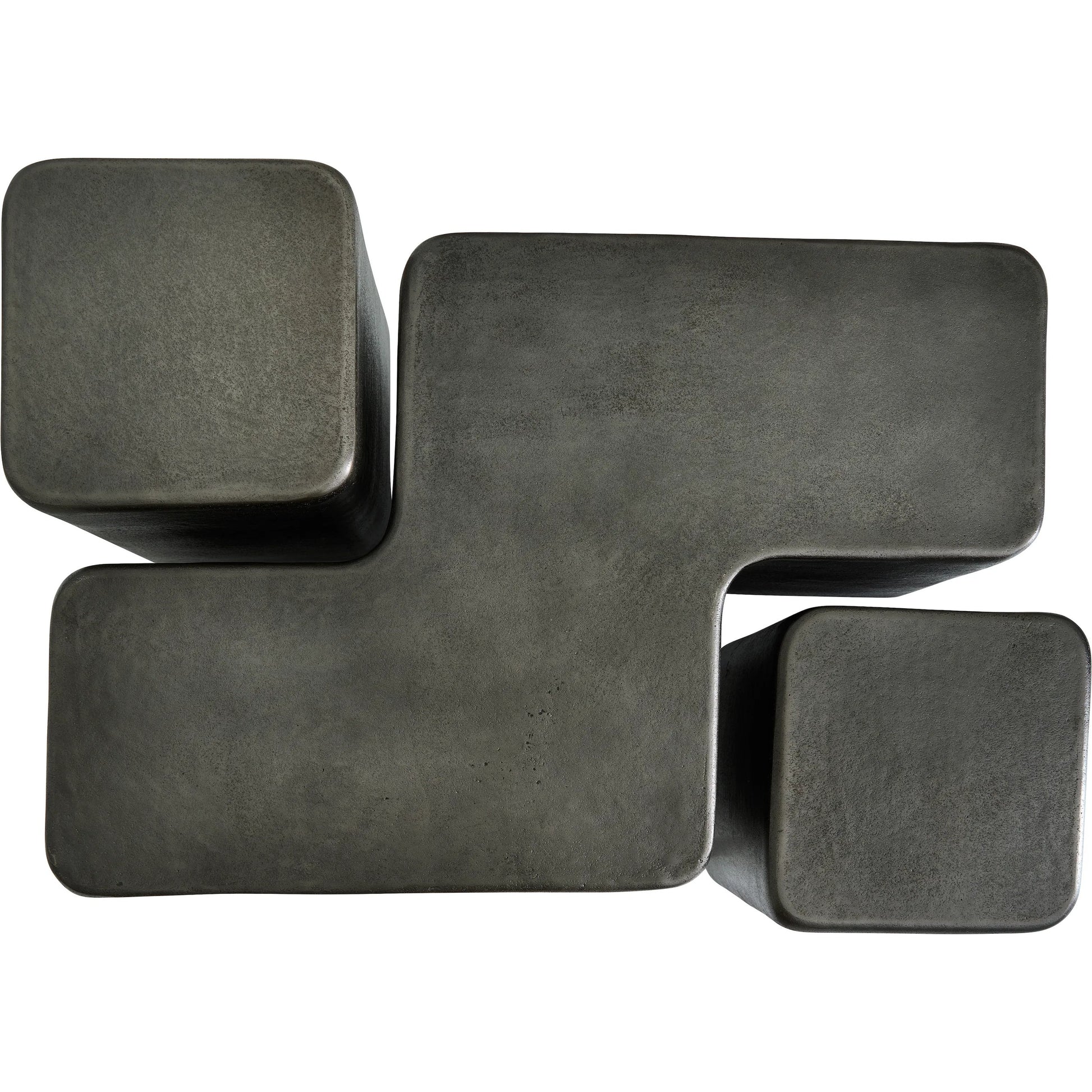 Juri Cocktail Table by Bernhardt in graphite. Made from metal in a modern style.