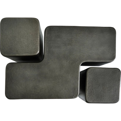 Juri Accent Table by Bernhardt in graphite. Made from metal in a modern style.
