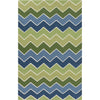 Medium Green, Grass Green, Blue, Olive, Ivory / 2'6" x 8'