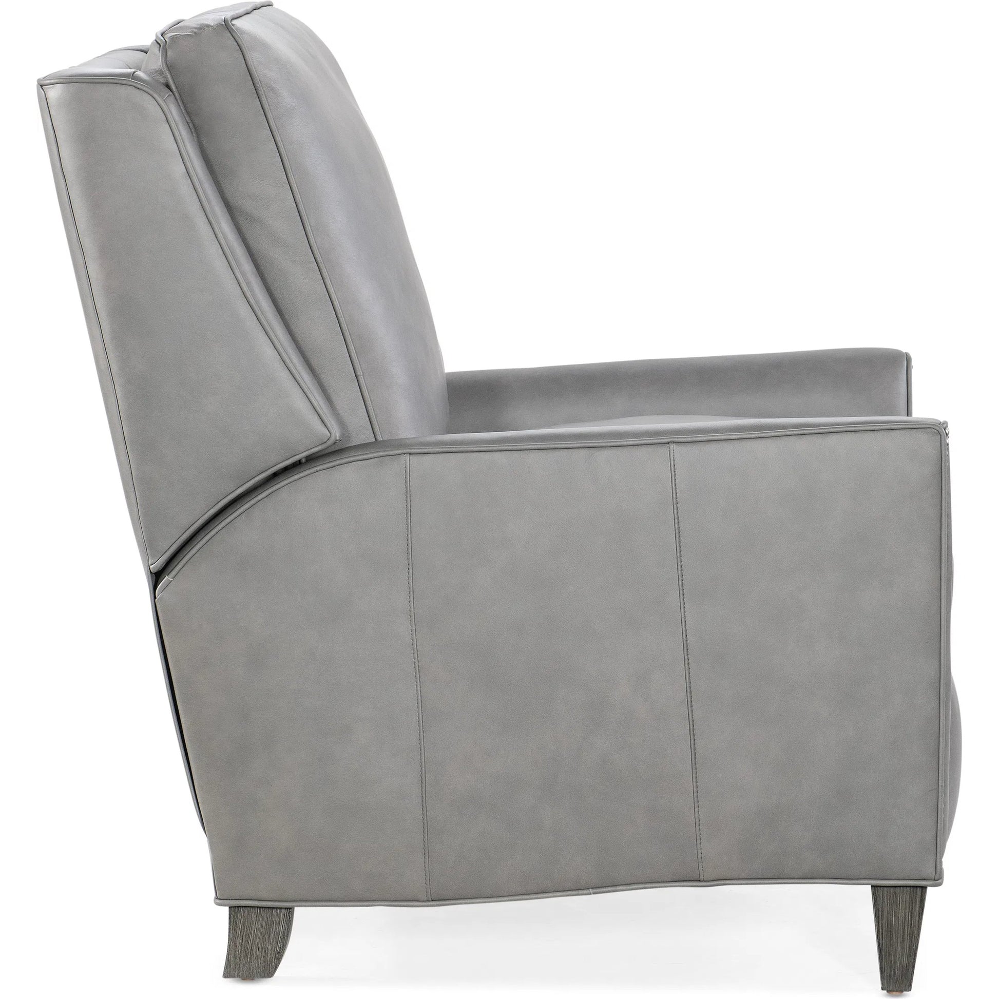 Christopher Recliner by Bradington-Young by Hooker Furniture in stone. Made from leather in a unique style.