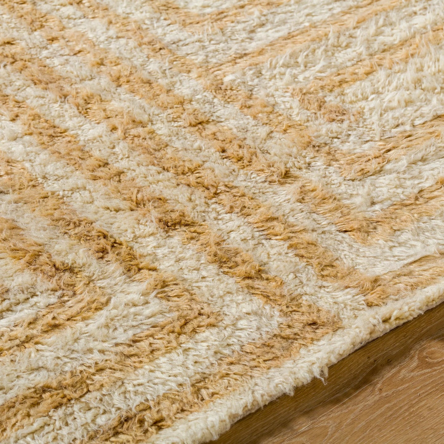 005 SI-2169167,SI-2169168,SI-2169169,SI-2169170,SI-2169171 | Closeup | Beni Moroccan Rug - 538949 by Livabliss in natural, light wood, desert tan, pearl, camel, sand, khaki. Made from wool in a unique style.
