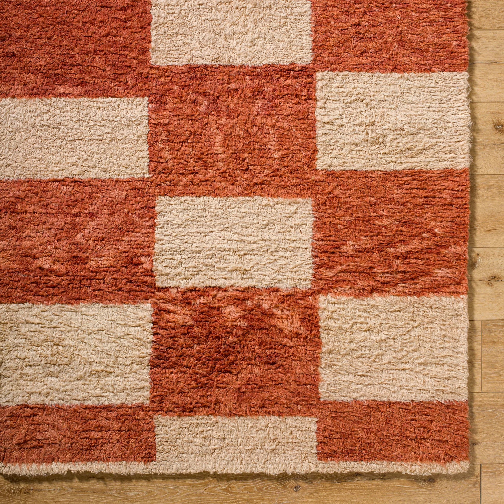 Beni Moroccan Rug- 538959 by Livabliss in terracotta, cream. Made from wool in a unique style.