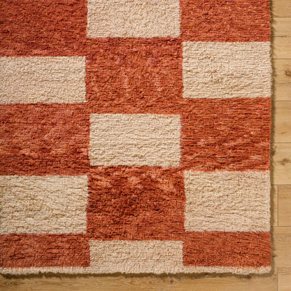 Beni Moroccan Rug- 538959 by Livabliss in terracotta, cream. Made from wool in a unique style.