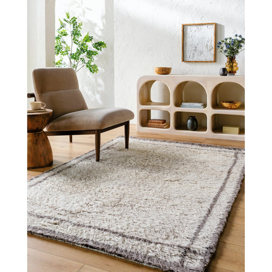 Beni Moroccan Rug- 538969 by Livabliss in warm grey, ash, prairie dust, metallic - silver, pearl, walnut, nickel. Made from wool in a unique style.